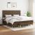 Pat box spring cu saltea, maro închis, 200x200 cm, textil GartenMobel Dekor