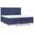 Pat box spring cu saltea, albastru, 200x200 cm, textil GartenMobel Dekor