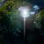 Lampa Solara LED Mare din Metal Satinat Argintiu pentru Gradina, Lumina Alb Rece, Inaltime 45cm