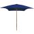 Umbrelă de soare cu stâlp din lemn, albastru, 200x300 cm GartenMobel Dekor