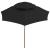 Umbrelă de soare dublă, stâlp din lemn, negru, 270 cm GartenMobel Dekor
