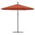 Umbrelă în consolă cu LED-uri și stâlp de oțel, cărămiziu GartenMobel Dekor
