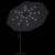 Umbrelă în consolă de grădină cu LED-uri, negru, 350 cm GartenMobel Dekor