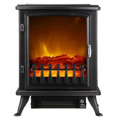 Semineu electric cu efect de flacara, 1800W, 2 trepte, 42x28x51 cm, negru Household NewTrend