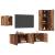 Cabinet TV Pe perete 4 pcs Lemn Vechi Lemn compozit GartenMobel Dekor