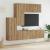 Unitate TV de Perete 5 pcs Stejar Artizanal Lemn compozit GartenMobel Dekor