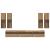 Set Dulap pentru Televizor Montat pe Perete Pe perete 7 pcs GartenMobel Dekor