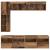 Cabinet TV Pe perete 7 pcs Lemn Vechi Lemn compozit GartenMobel Dekor