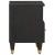 Dulap de noapte Negru 40 x 33 x 46 cm Lemn de mango solid GartenMobel Dekor
