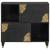 Bufet cu raft cu ușă Negru 80 x 33 x 75 cm Lemn de mango solid GartenMobel Dekor