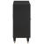 Bufet cu raft cu ușă Negru 90 x 33 x 75 cm Lemn de mango solid GartenMobel Dekor