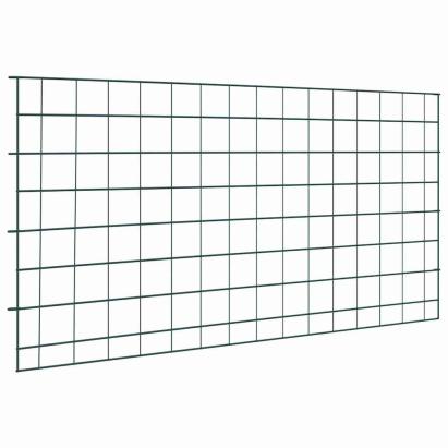 Set gard pentru iaz 5 pcs Verde 100 x 50 cm Oțel GartenMobel Dekor