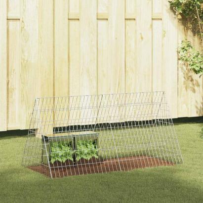 Custodie pentru iepuri Argintiu 650 x 55 x 55 cm GartenMobel Dekor