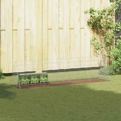 Custodie pentru iepuri Argintiu 650 x 55 x 55 cm GartenMobel Dekor