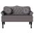 Bancă Chesterfield Gri 120.5 x 65 x 75 cm Piele artificială GartenMobel Dekor