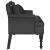 Bancă Chesterfield Negru 120.5 x 65 x 75 cm Piele artificială GartenMobel Dekor