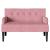 Bancă Chesterfield Roz 112 x 65.5 x 75 cm Catifea GartenMobel Dekor