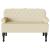 Bancă Chesterfield Crem 119.5 x 64.5 x 75 cm Piele artificială GartenMobel Dekor