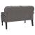 Bancă Chesterfield Gri 119.5 x 64.5 x 75 cm Piele artificială GartenMobel Dekor