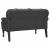 Bancă Chesterfield Negru 119.5 x 64.5 x 75 cm Piele artificială GartenMobel Dekor