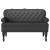 Bancă Chesterfield Negru 119.5 x 64.5 x 75 cm Piele artificială GartenMobel Dekor