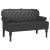 Bancă Chesterfield Negru 119.5 x 64.5 x 75 cm Piele artificială GartenMobel Dekor