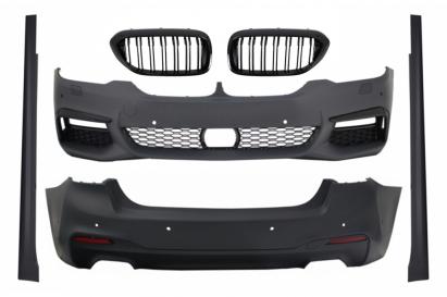 Pachet Exterior cu Grile Centrale Negru Lucios BMW Seria 5 G30 (2017-2019) M-Tech Design Performance AutoTuning