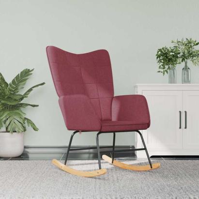 Scaun balansoar, roșu vin, material textil GartenMobel Dekor