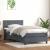 Pat box spring cu saltea, gri închis, 80x210 cm, catifea GartenMobel Dekor