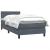 Pat box spring cu saltea, gri închis, 80x210 cm, catifea GartenMobel Dekor