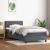 Pat box spring cu saltea, gri închis, 80x210 cm, catifea GartenMobel Dekor