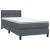 Pat box spring cu saltea, gri închis, 80x210 cm, catifea GartenMobel Dekor