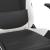 Scaun de gaming masaj/suport picioare alb/negru piele eco GartenMobel Dekor