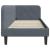 Cadru de pat colțar cu headboard Gri închis 80 x 200 cm Catifea GartenMobel Dekor