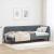 Cadru de pat colțar cu headboard Gri închis 80 x 200 cm Catifea GartenMobel Dekor