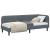 Cadru de pat colțar cu headboard Gri închis 80 x 200 cm Catifea GartenMobel Dekor