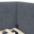 Cadru de pat colțar cu headboard Gri închis 90 x 190 cm Catifea GartenMobel Dekor
