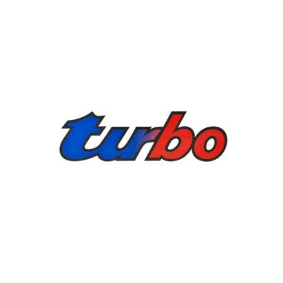 Abtibild Turbo auto 50x13.5cm albastru si rosu decorativ pentru exterior si interior Cod: T01 Automotive TrustedCars