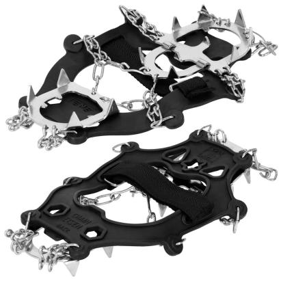 Crampoane antiderapante pentru incaltaminte, marimea M 36-40, cu 13 pini, otel si TPE, negru Household NewTrend