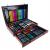 Set desen si pictura XL 130 piese cu valiza din lemn, 37x23x8 cm, multicolor Household NewTrend