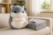 Jucarie plus hamster cu paturica ascunsa, plus moale pentru copii, 50x28 cm, gri Household NewTrend