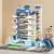 Garaj auto pentru copii cu parcare multipla, lift electric, masini incluse, cu pista, 30x30x25 cm Household NewTrend