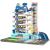 Garaj auto pentru copii cu parcare multipla, lift electric, masini incluse, cu pista, 30x30x25 cm Household NewTrend