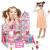 Casa de papusi pentru copii cu 374 piese, animale, mobilier si accesorii, 80x60x50 cm, roz Household NewTrend