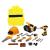 Set unelte pentru copii cu bormasina, fierastrau, casca luminata si vesta de constructor, 29x27x21 cm Household NewTrend