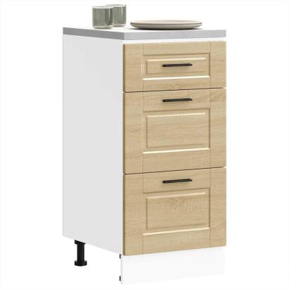 Dulap de bază de bucătărie „Porto” din lemn de stejar Sonoma GartenMobel Dekor