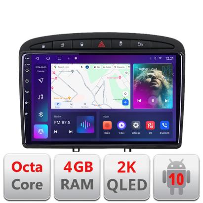 Navigatie Peugeot 308 C-038 Android Octa Core Ecran 2K QLED GPS 4G 4+32GB 360 KIT-038+EDT-E409-2K CarStore Technology
