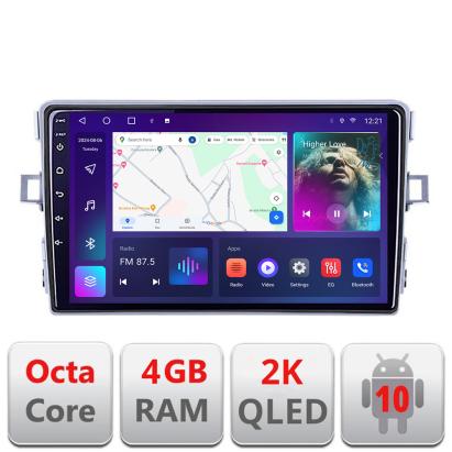 Navigatie Toyota Verso 2010-2016 C-133 Android Octa Core Ecran 2K QLED GPS 4G 4+32GB 360 KIT-133+EDT-E409-2K CarStore Technology