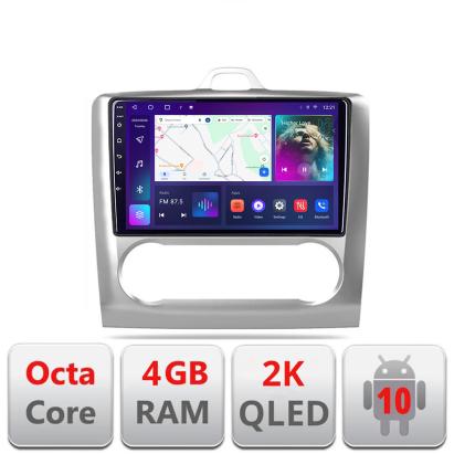 Navigatie Ford Focus clima automata C-140-automatic Android Octa Core Ecran 2K QLED GPS 4G 4+32GB 360 KIT-140-automatic+EDT-E409-2K CarStore Technology