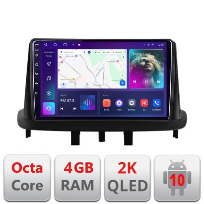 Navigatie Renault Megane 3 Fluence C-145 Android Octa Core Ecran 2K QLED GPS 4G 4+32GB 360 KIT-145+EDT-E409-2K CarStore Technology